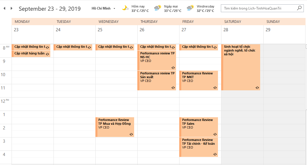 Lịch CEO Calendar V20